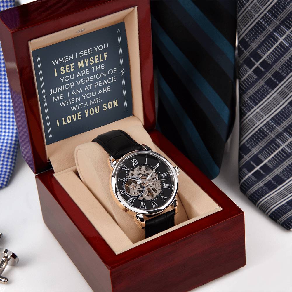 To My Son I See Myself in You Openwork Watch