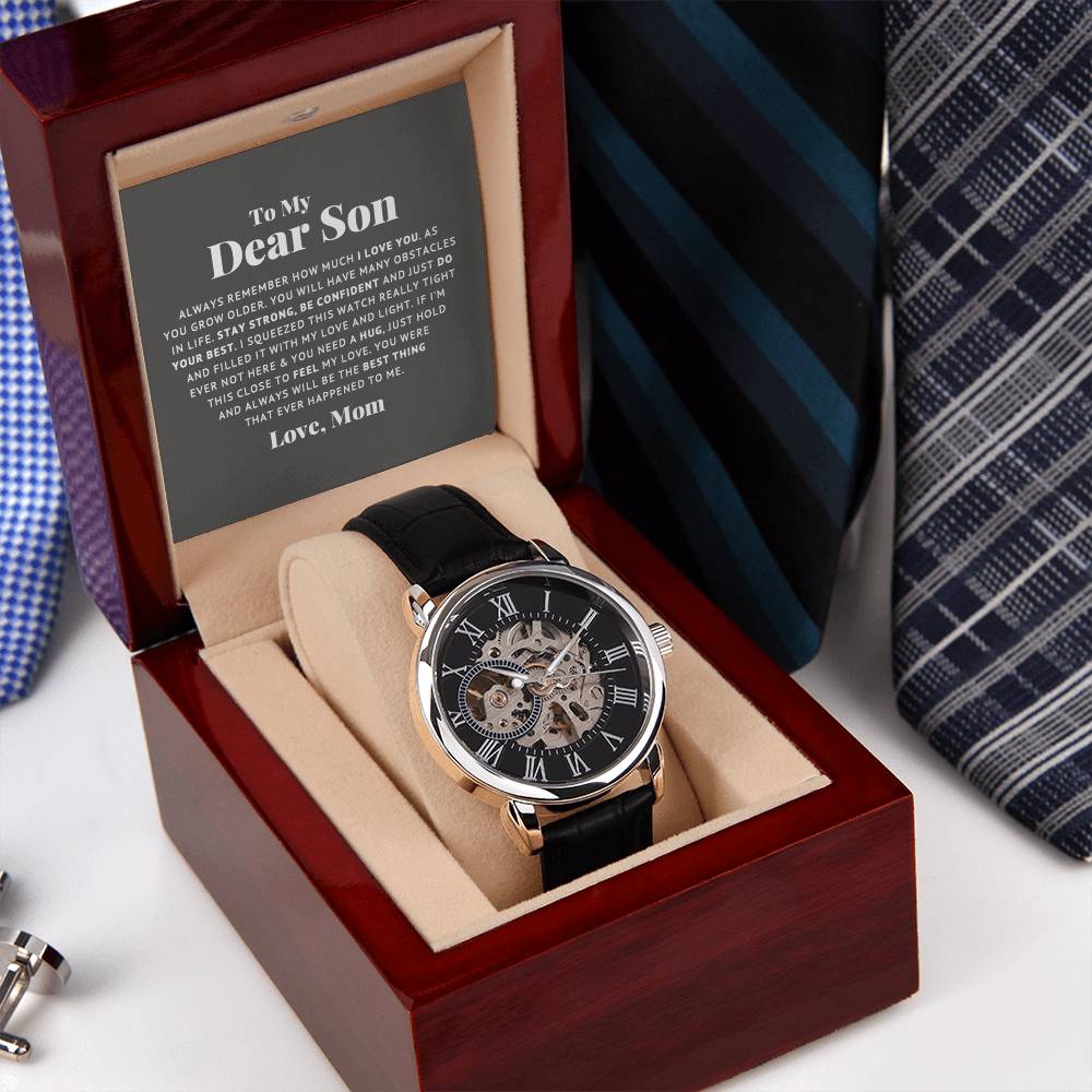 To My Dear Son Always Remember I Love You Openwork Watch From Mom