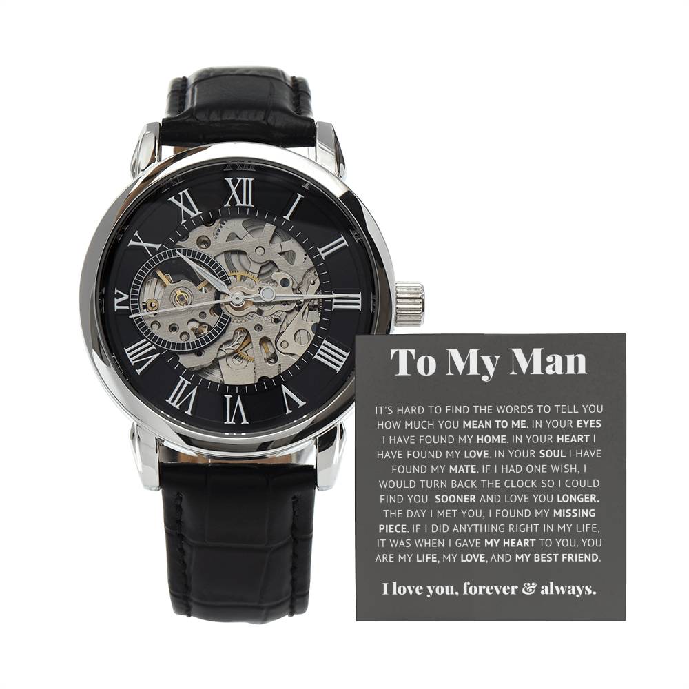To My Man – My Life, My Love & My Best Friend Openwork Watch