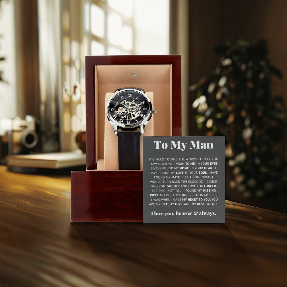 To My Man – My Life, My Love & My Best Friend Openwork Watch