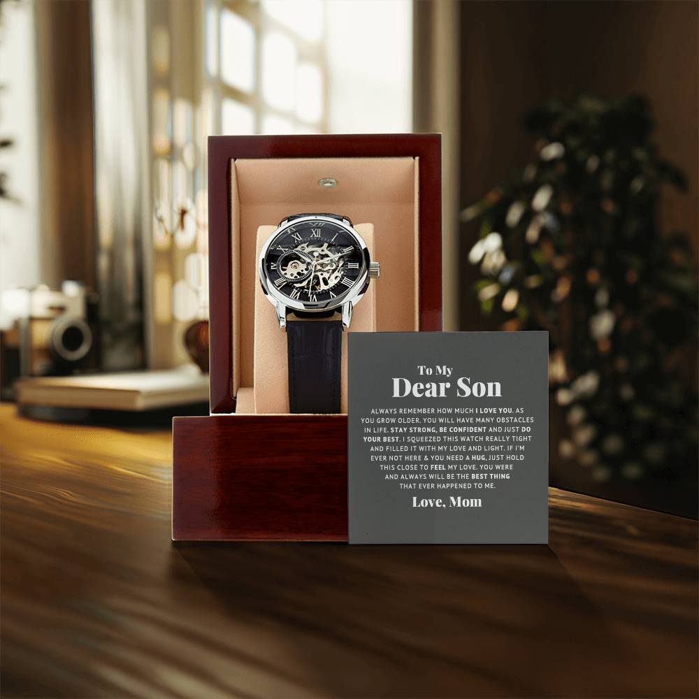 To My Dear Son Always Remember I Love You Openwork Watch From Mom