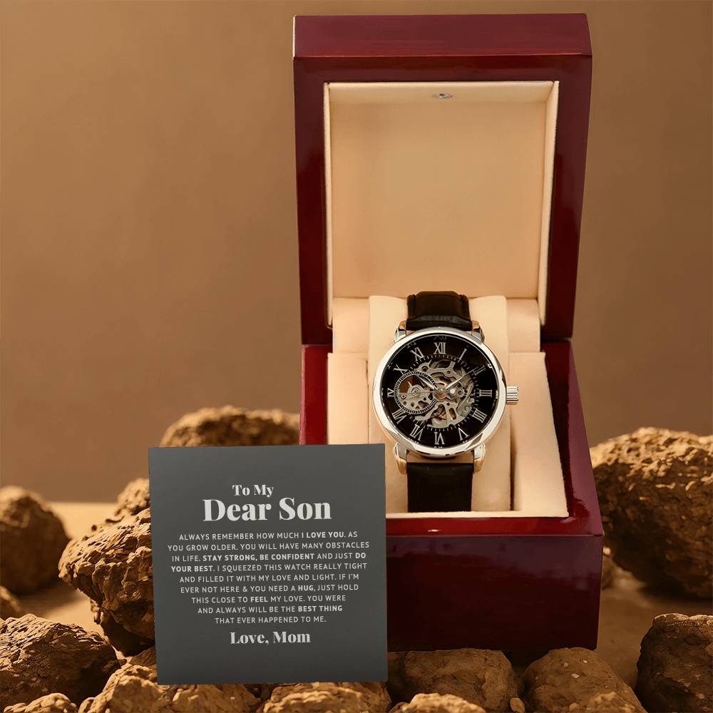 To My Dear Son Always Remember I Love You Openwork Watch From Mom