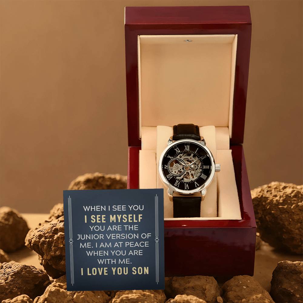 To My Son I See Myself in You Openwork Watch