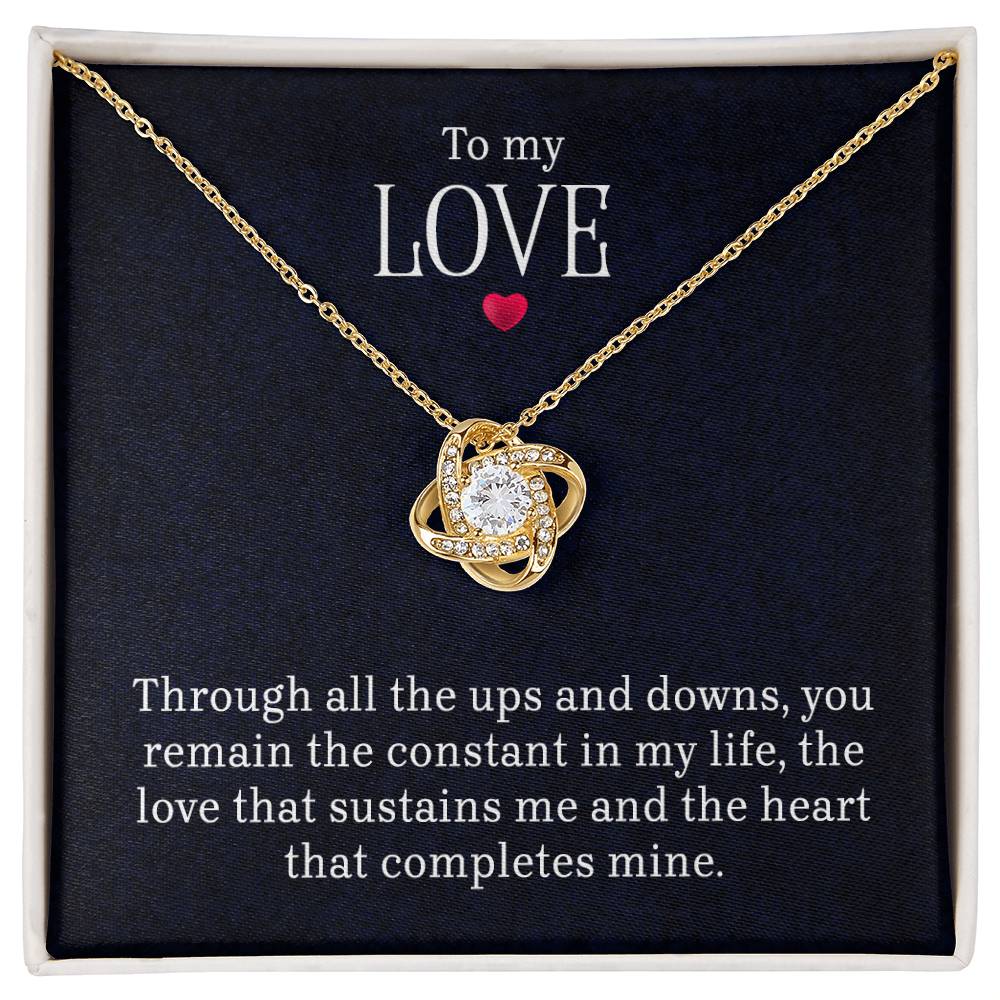 To My Love – Love Knot CZ Necklace