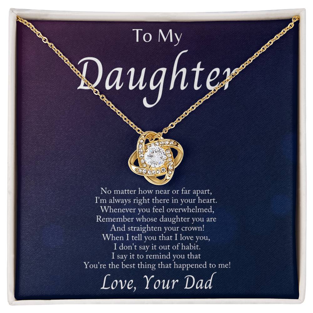 I’m Always With You – Love Knot CZ Necklace