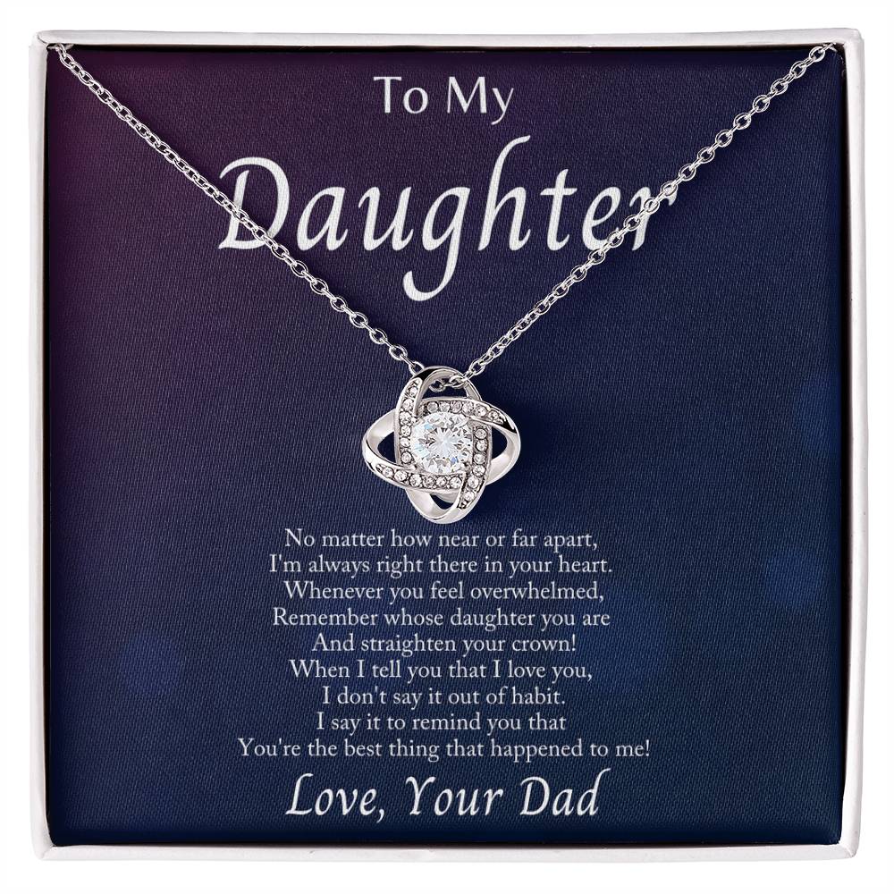 I’m Always With You – Love Knot CZ Necklace