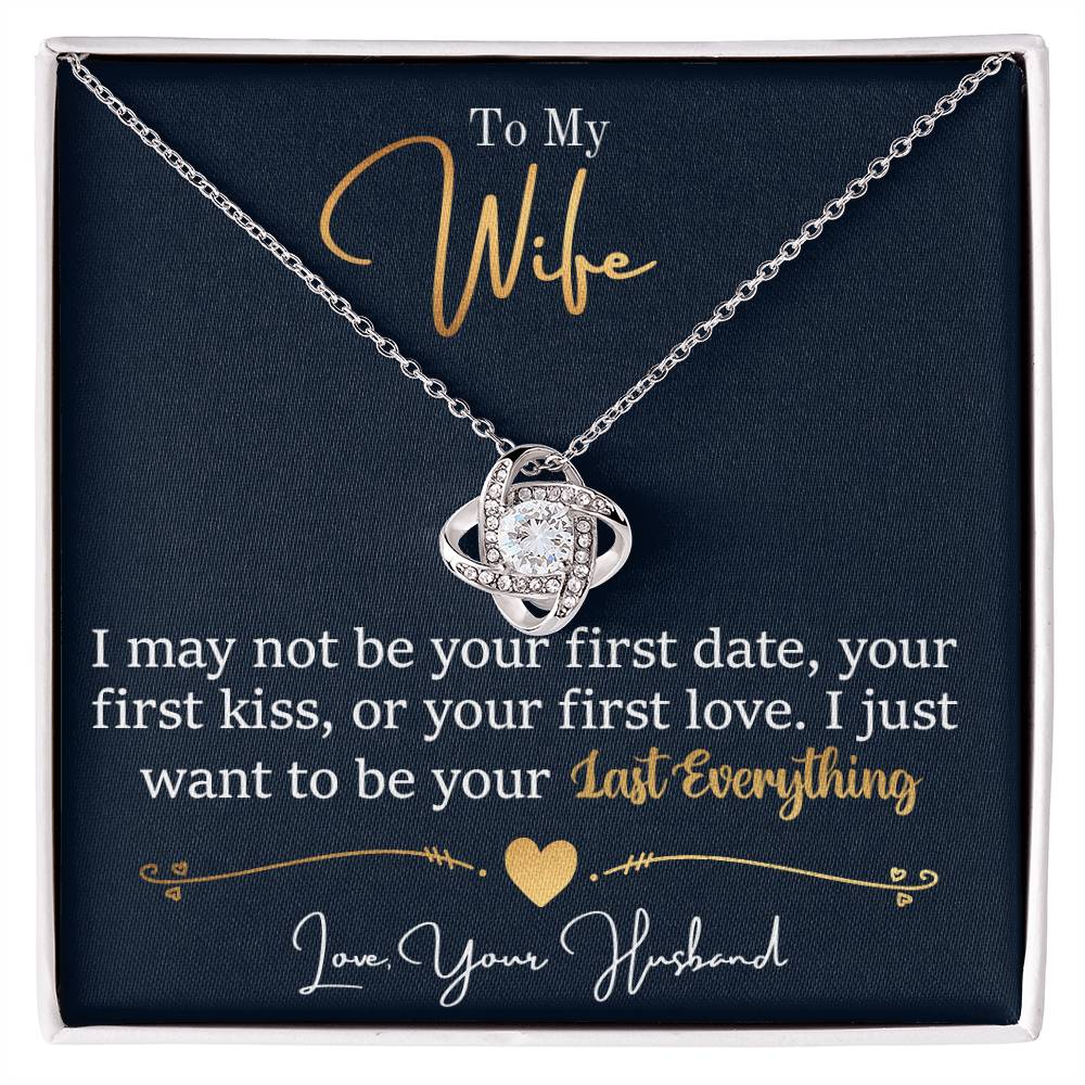 To My Last Everything – Love Knot CZ Necklace