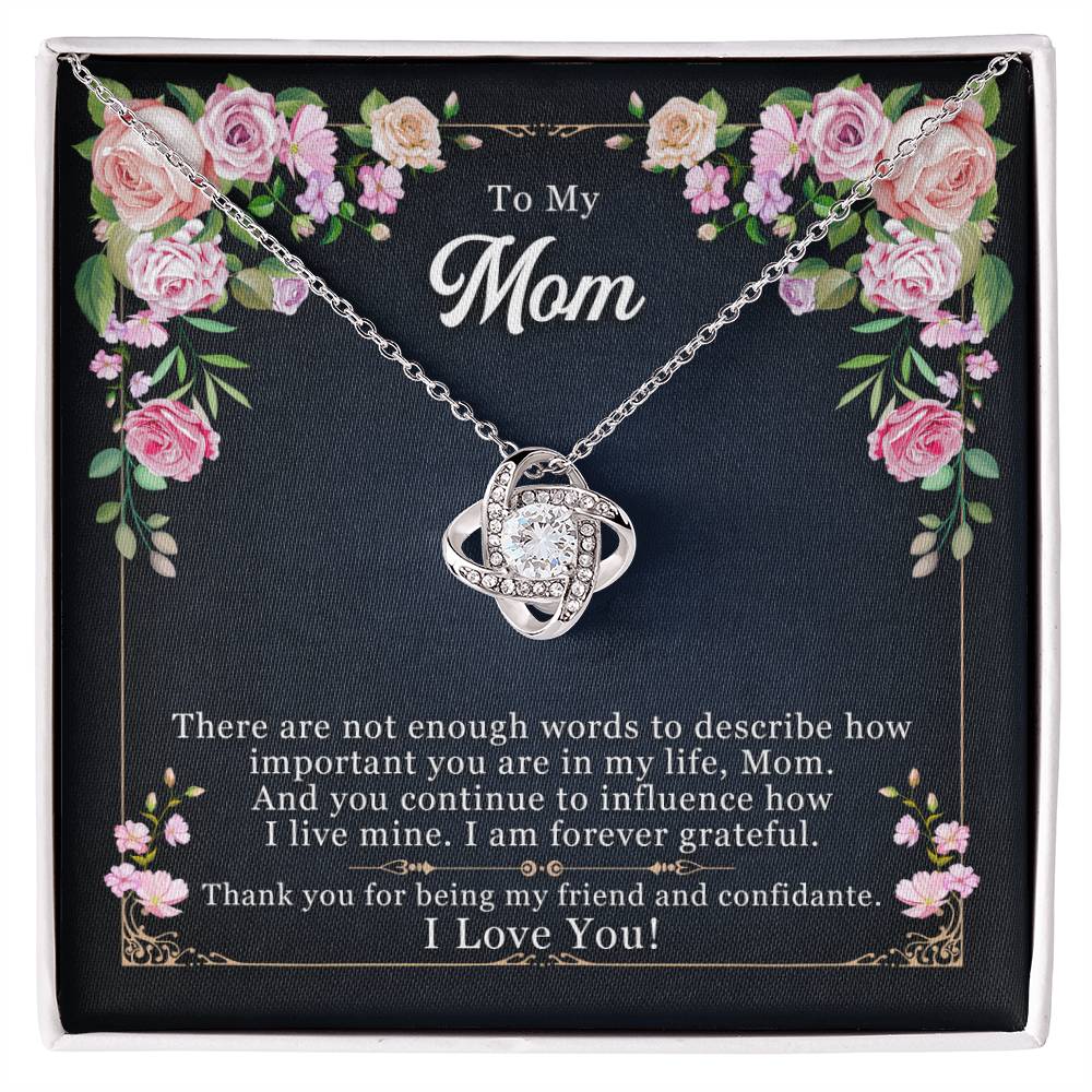 Forever Grateful – Love Knot CZ Necklace