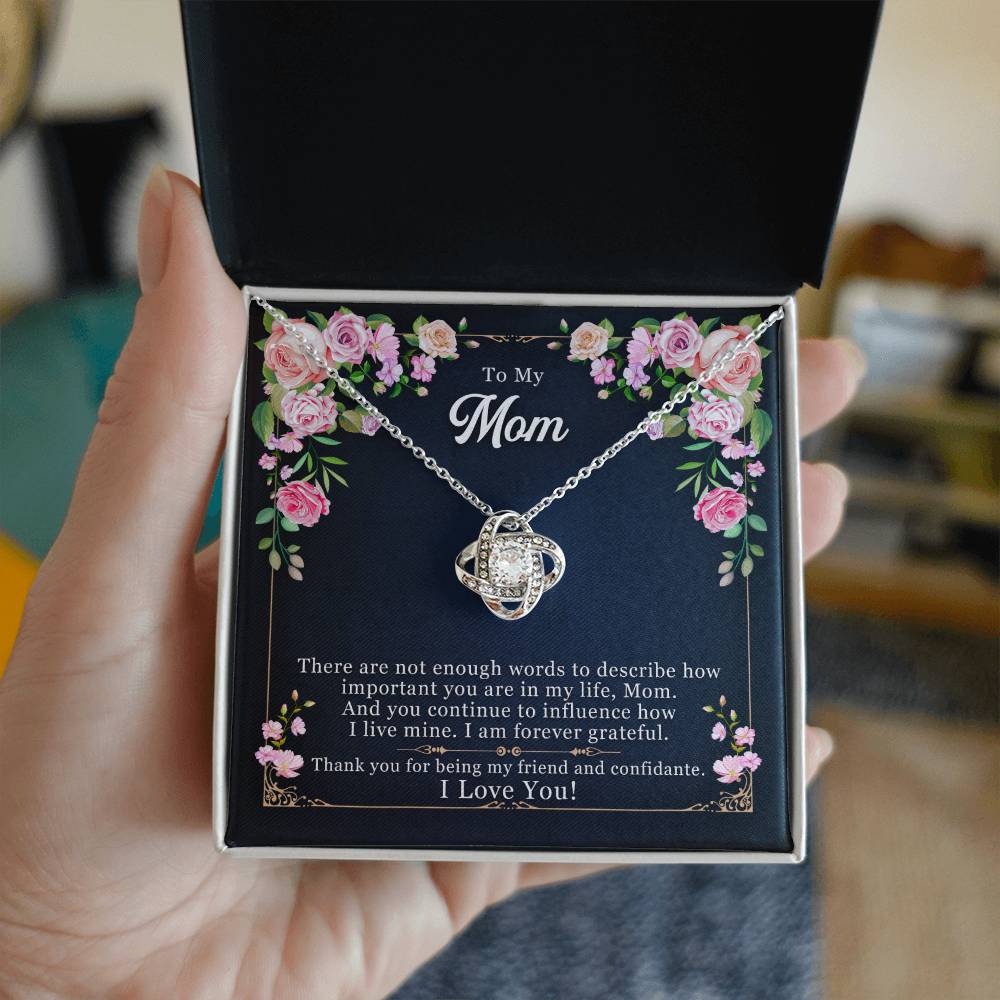 Forever Grateful – Love Knot CZ Necklace
