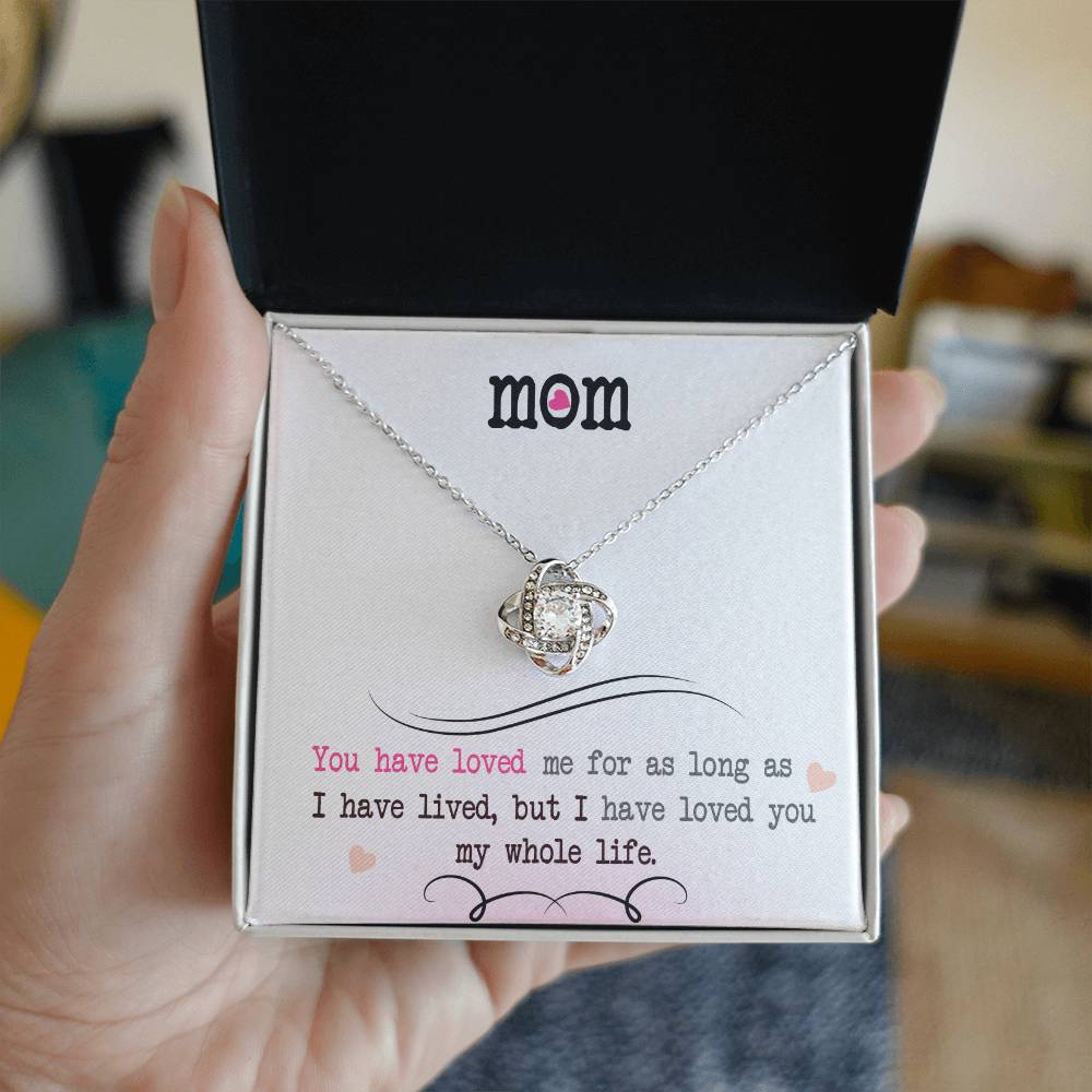You Are My Whole Life – Love Knot CZ Necklace