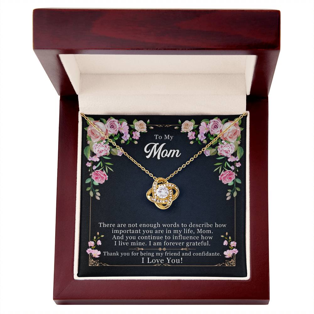 Forever Grateful – Love Knot CZ Necklace