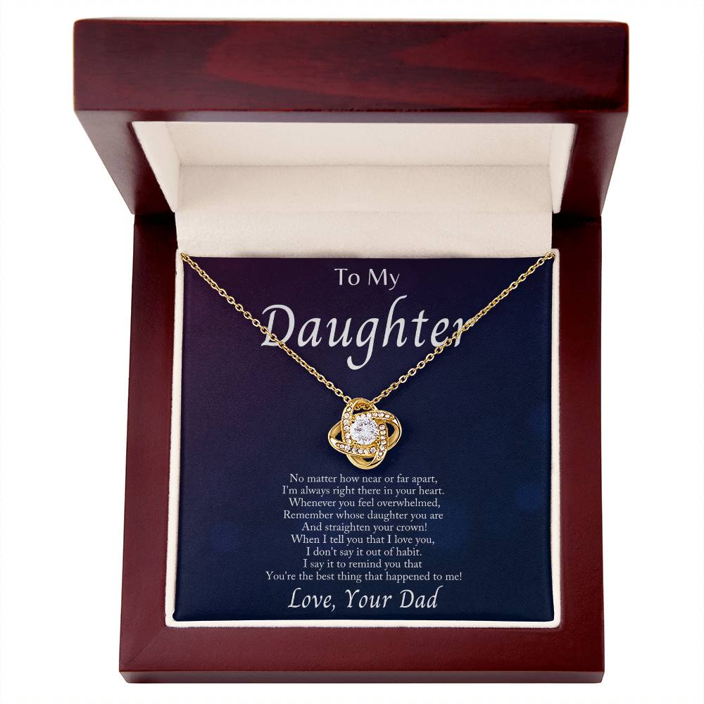 I’m Always With You – Love Knot CZ Necklace