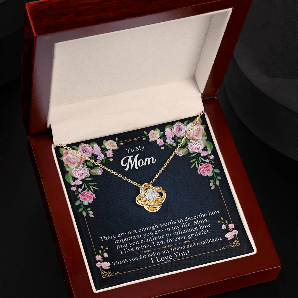 Forever Grateful – Love Knot CZ Necklace