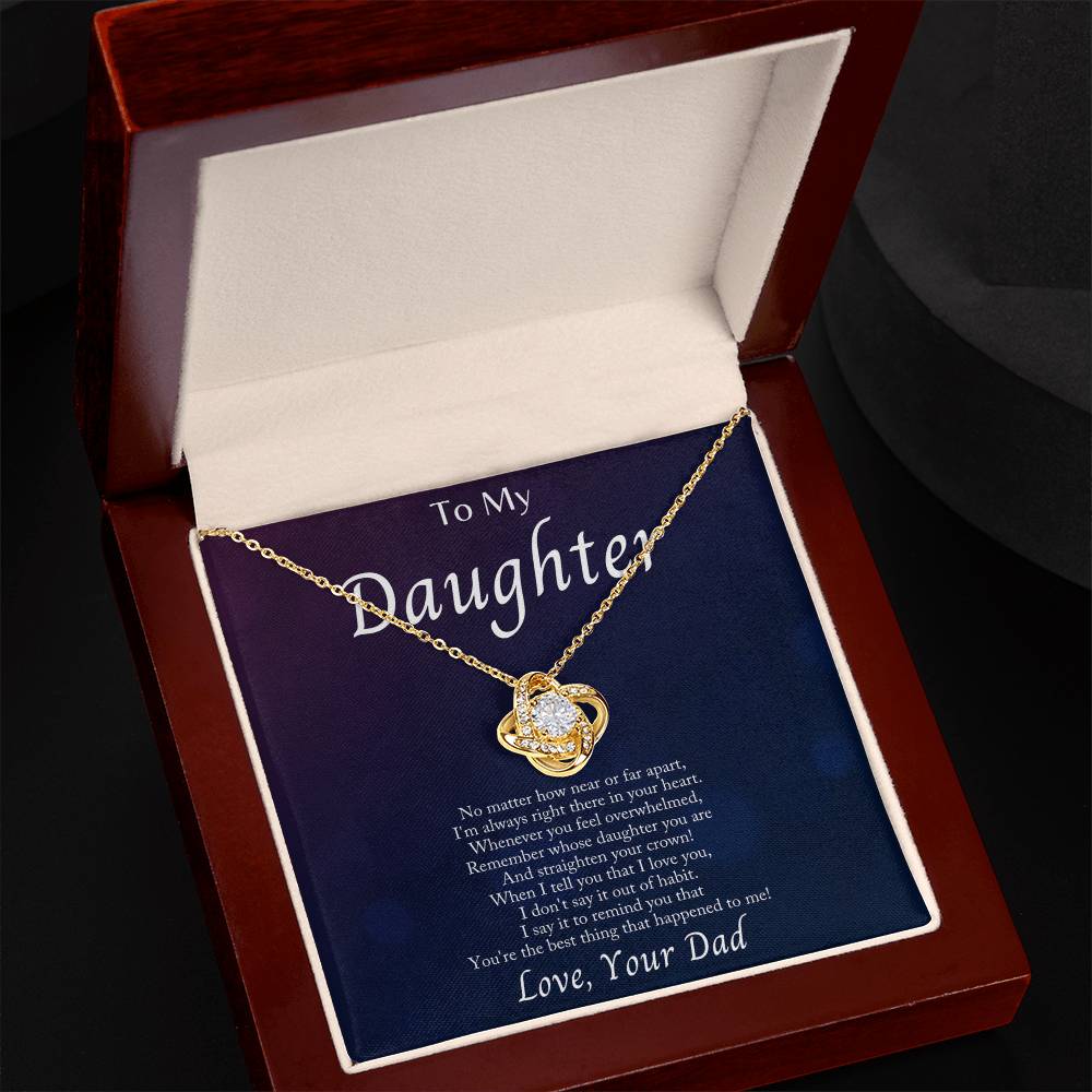 I’m Always With You – Love Knot CZ Necklace