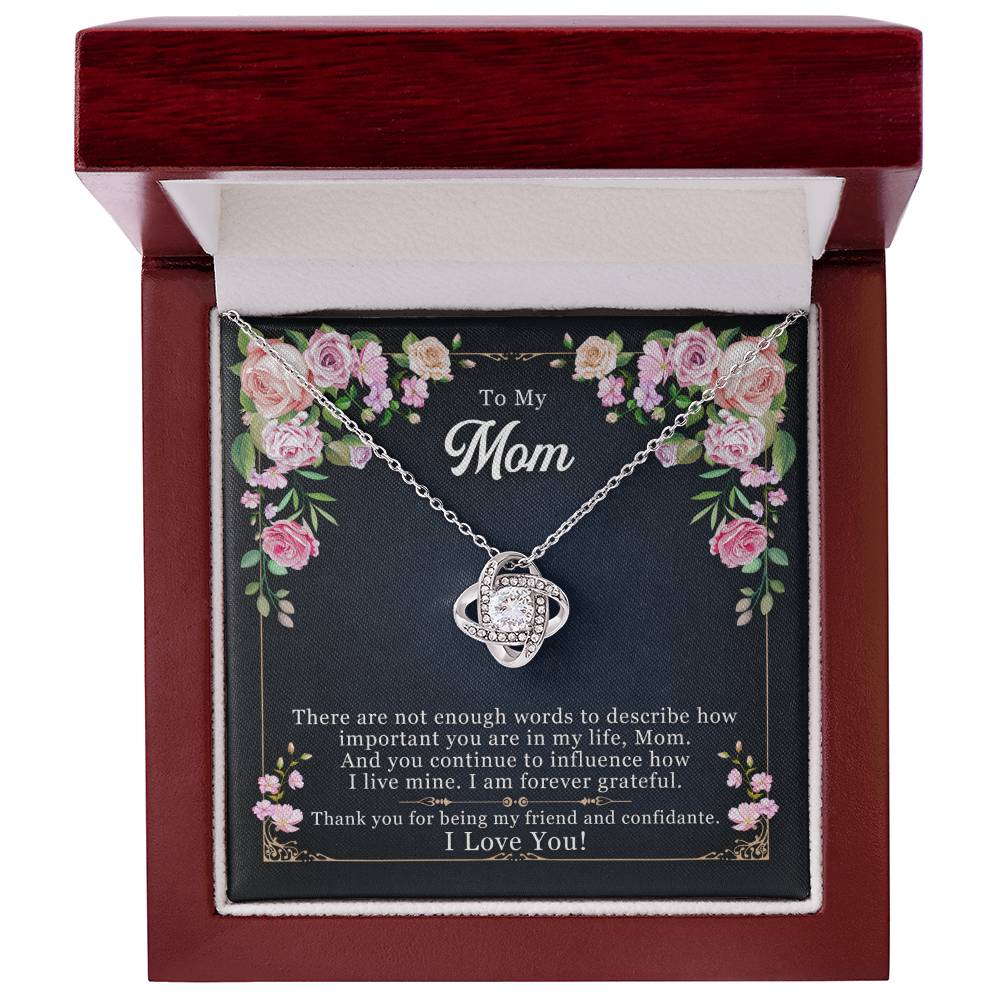 Forever Grateful – Love Knot CZ Necklace