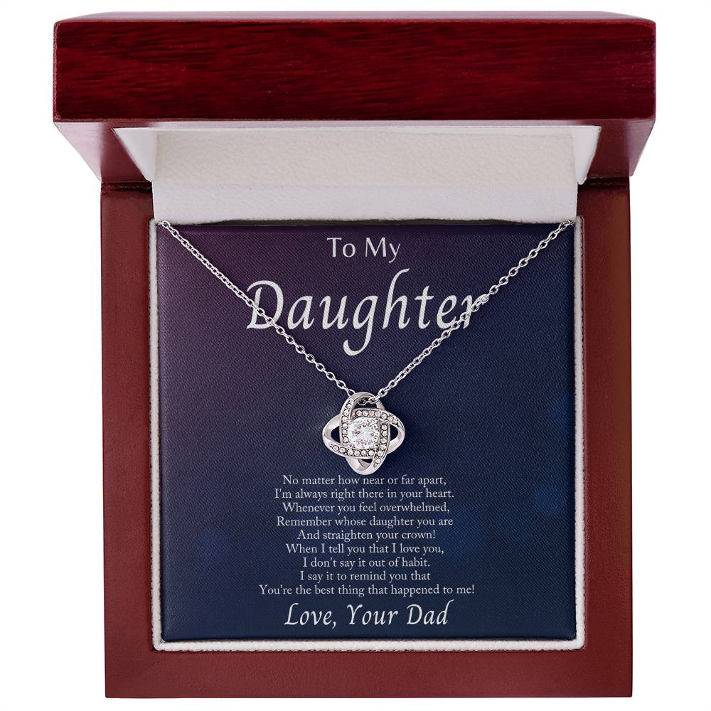 I’m Always With You – Love Knot CZ Necklace