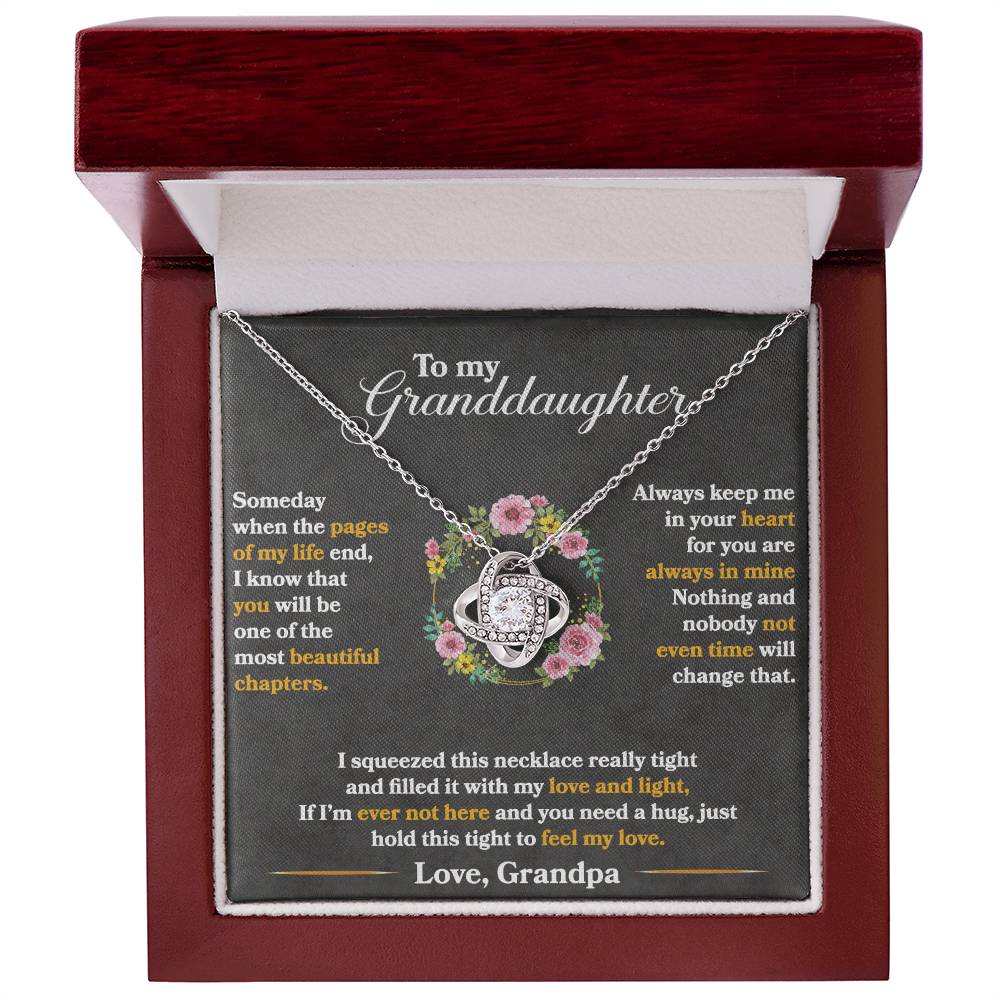 Keep Me in Your Heart – Love Knot CZ Necklace