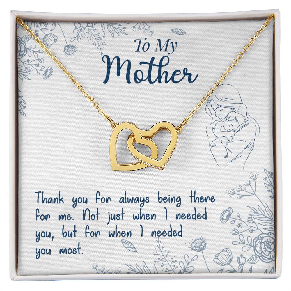 Thank You for Always Being There – Interlocking Hearts Necklace