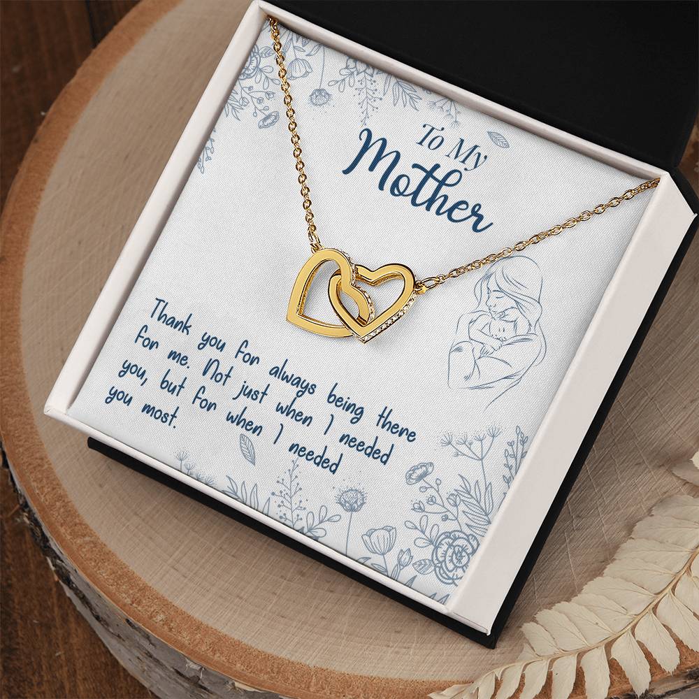 Thank You for Always Being There – Interlocking Hearts Necklace