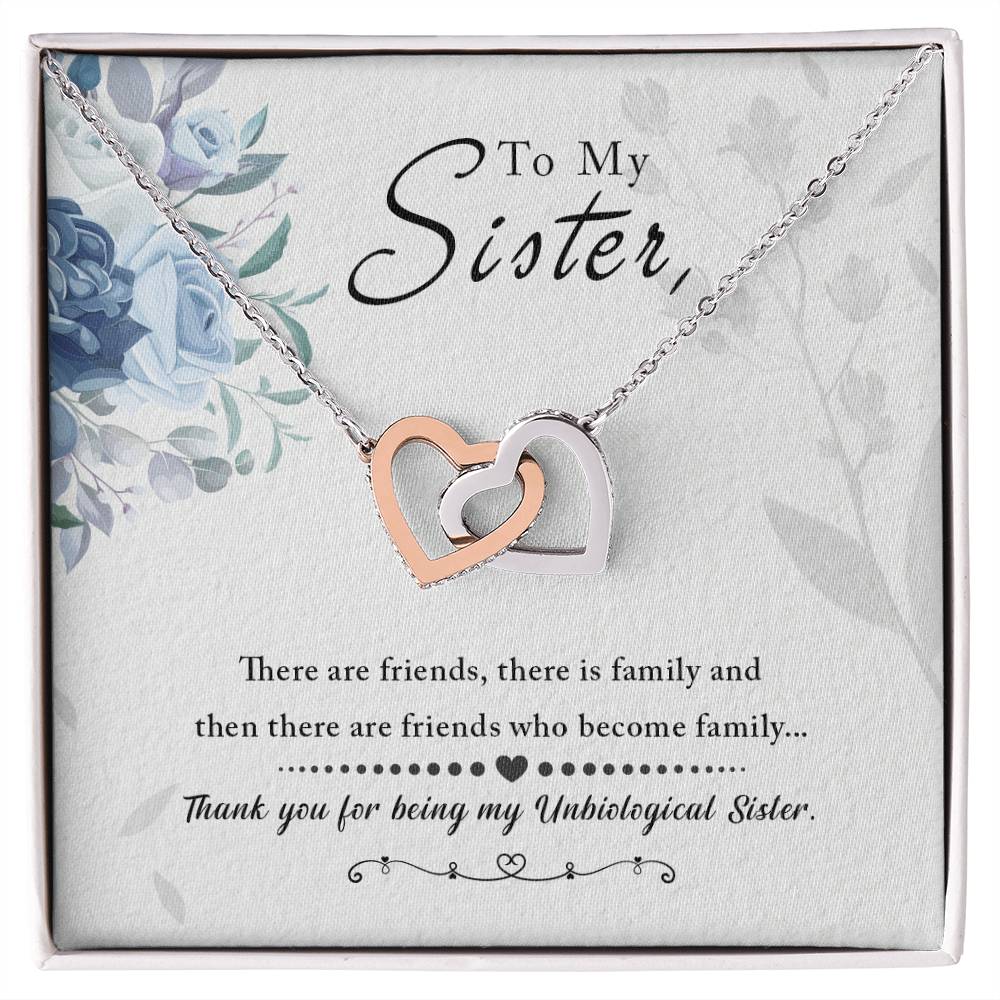 My Unbiological Sister Interlocking Hearts Necklace