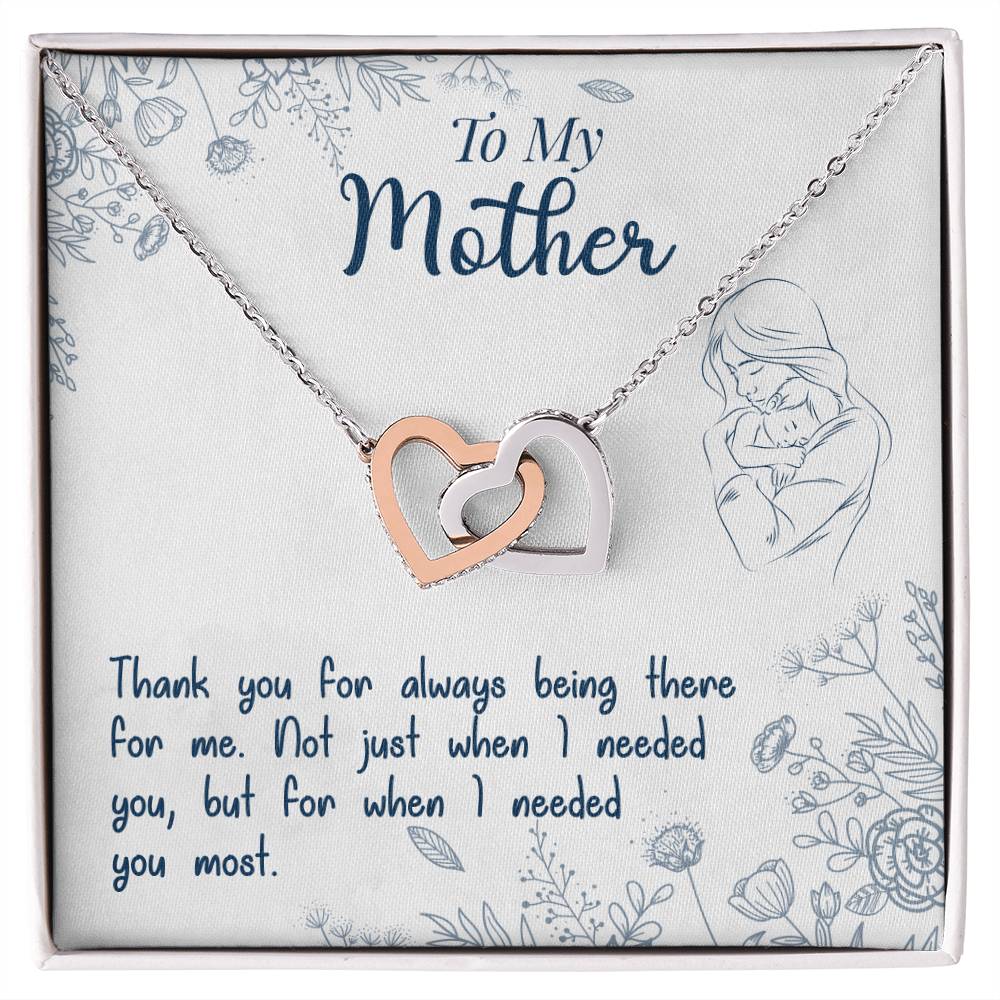 Thank You for Always Being There – Interlocking Hearts Necklace