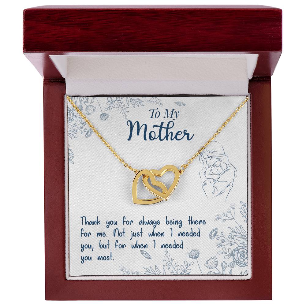 Thank You for Always Being There – Interlocking Hearts Necklace