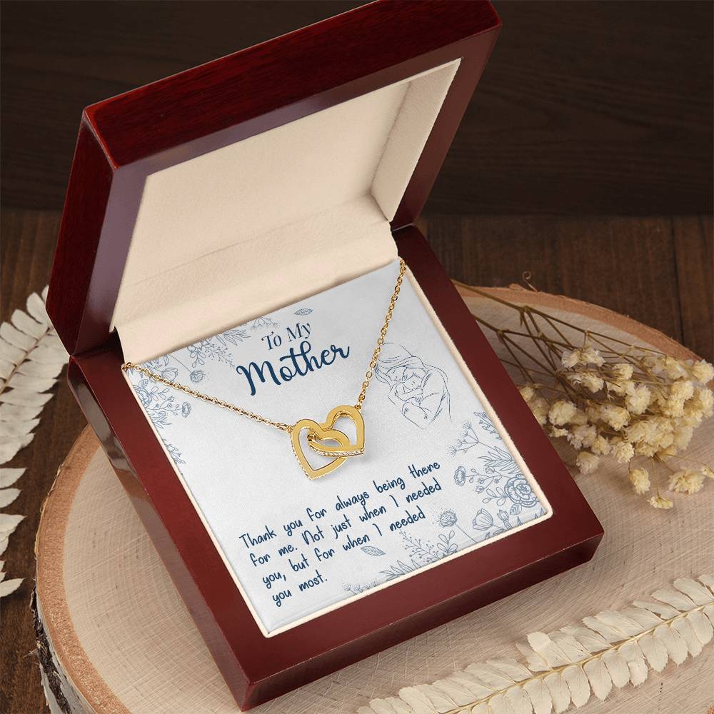 Thank You for Always Being There – Interlocking Hearts Necklace