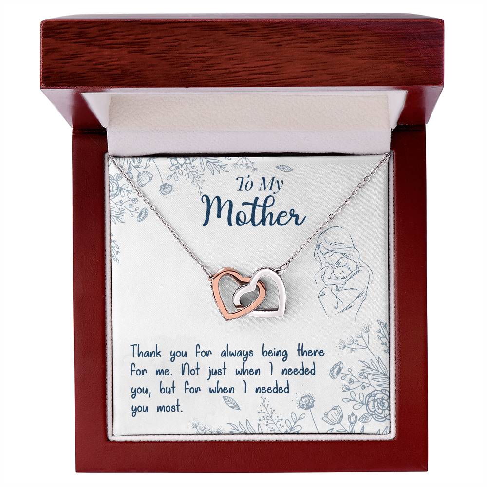 Thank You for Always Being There – Interlocking Hearts Necklace