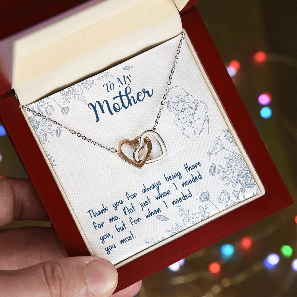 Thank You for Always Being There – Interlocking Hearts Necklace