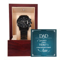 A Son’s First Hero Black Chronograph Watch for Dad