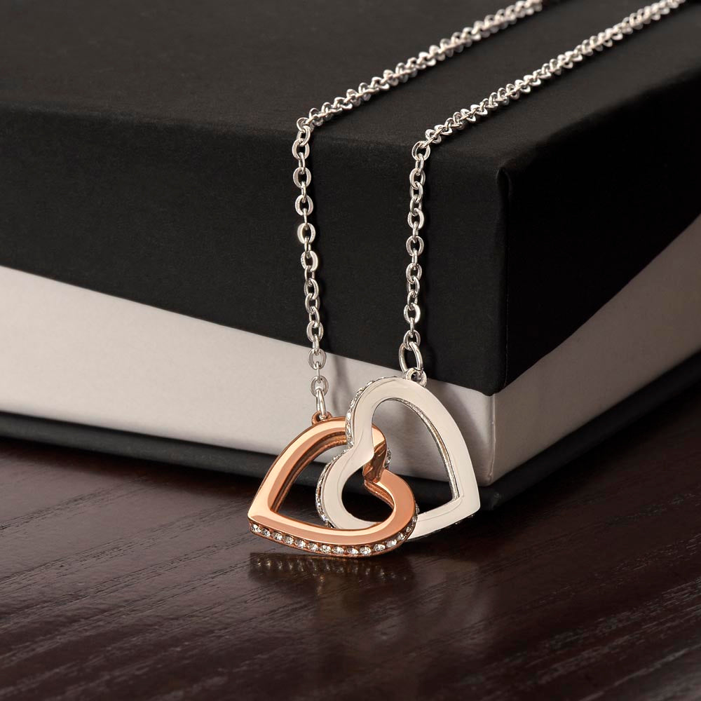 Interlocking Hearts CZ Necklace – Symbol of Everlasting Love