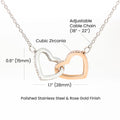 Interlocking Hearts CZ Necklace – Symbol of Everlasting Love
