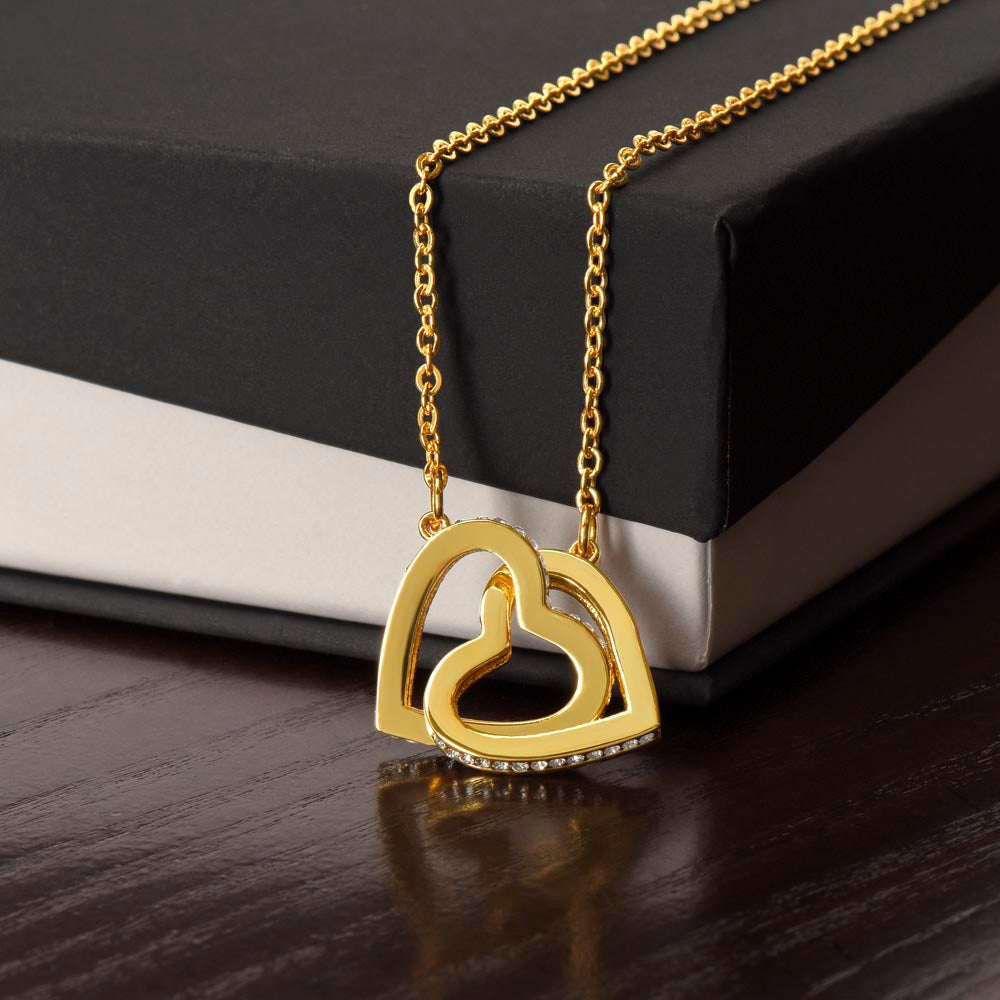 Interlocking Hearts CZ Necklace – Symbol of Everlasting Love