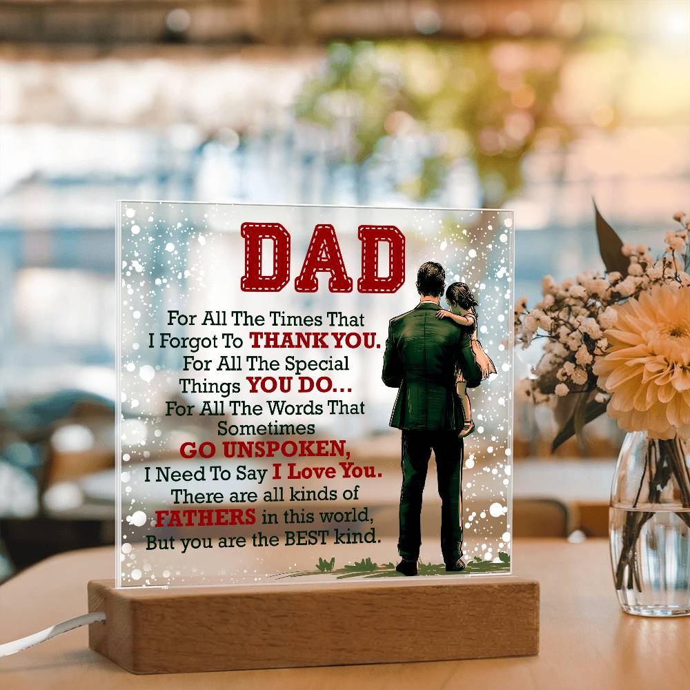Thank You Dad LED Acrylic Plaque