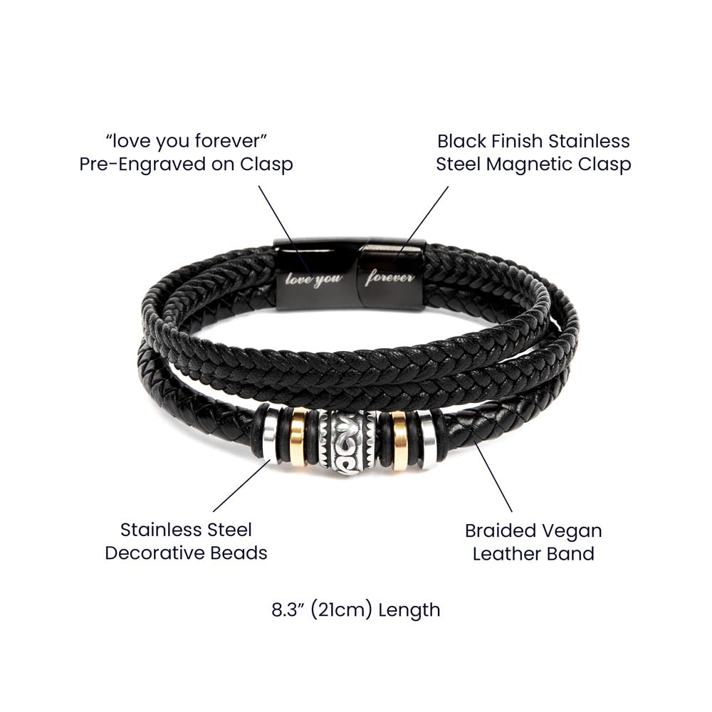 To My Grandson – Believe Deep Love You Forever Bracelet