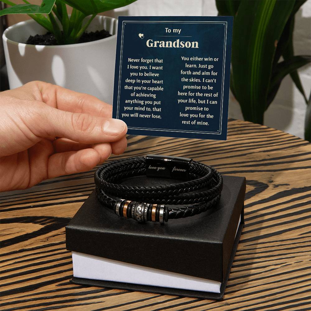 To My Grandson – My Love Will Last Forever Bracelet