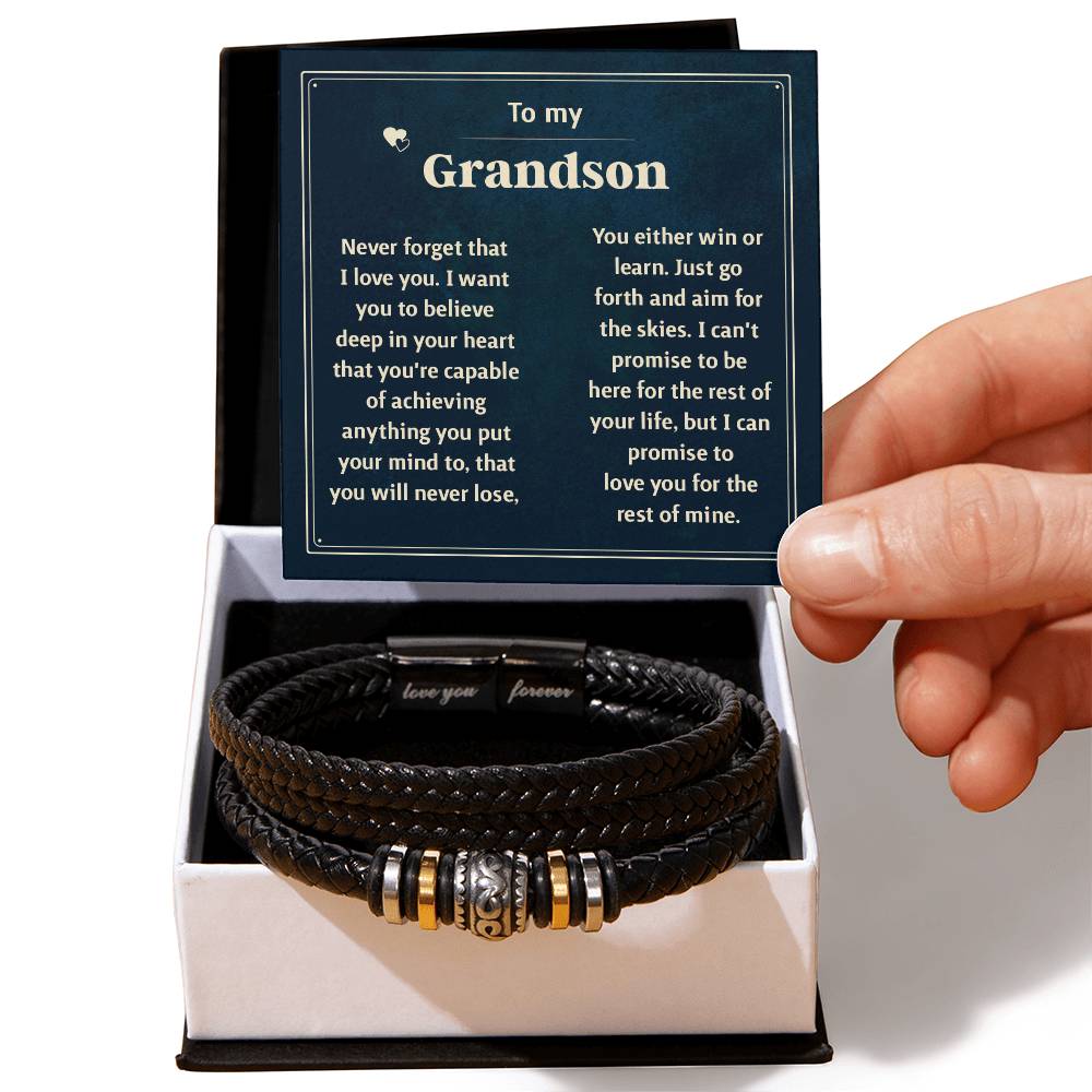 To My Grandson – My Love Will Last Forever Bracelet