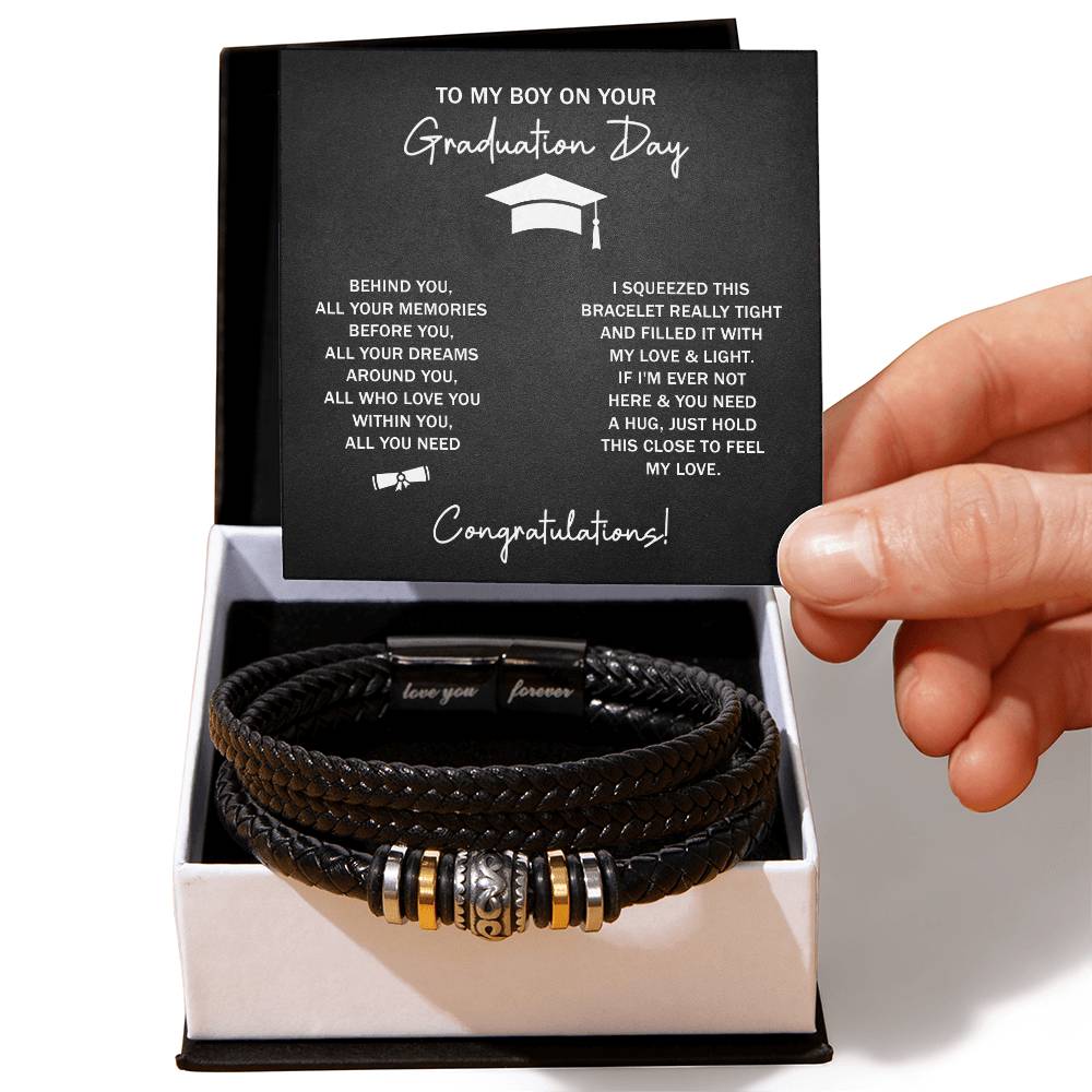To My Boy – Follow Your Dreams Graduation Bracelet