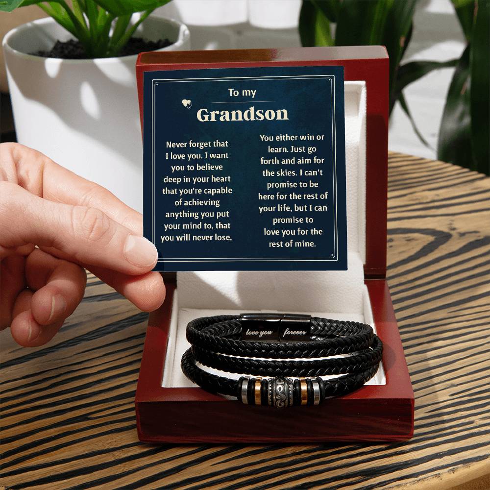 To My Grandson – My Love Will Last Forever Bracelet
