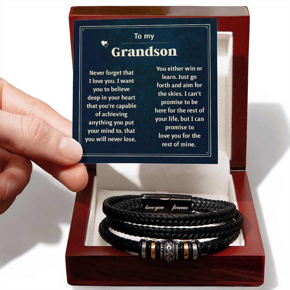 To My Grandson – My Love Will Last Forever Bracelet