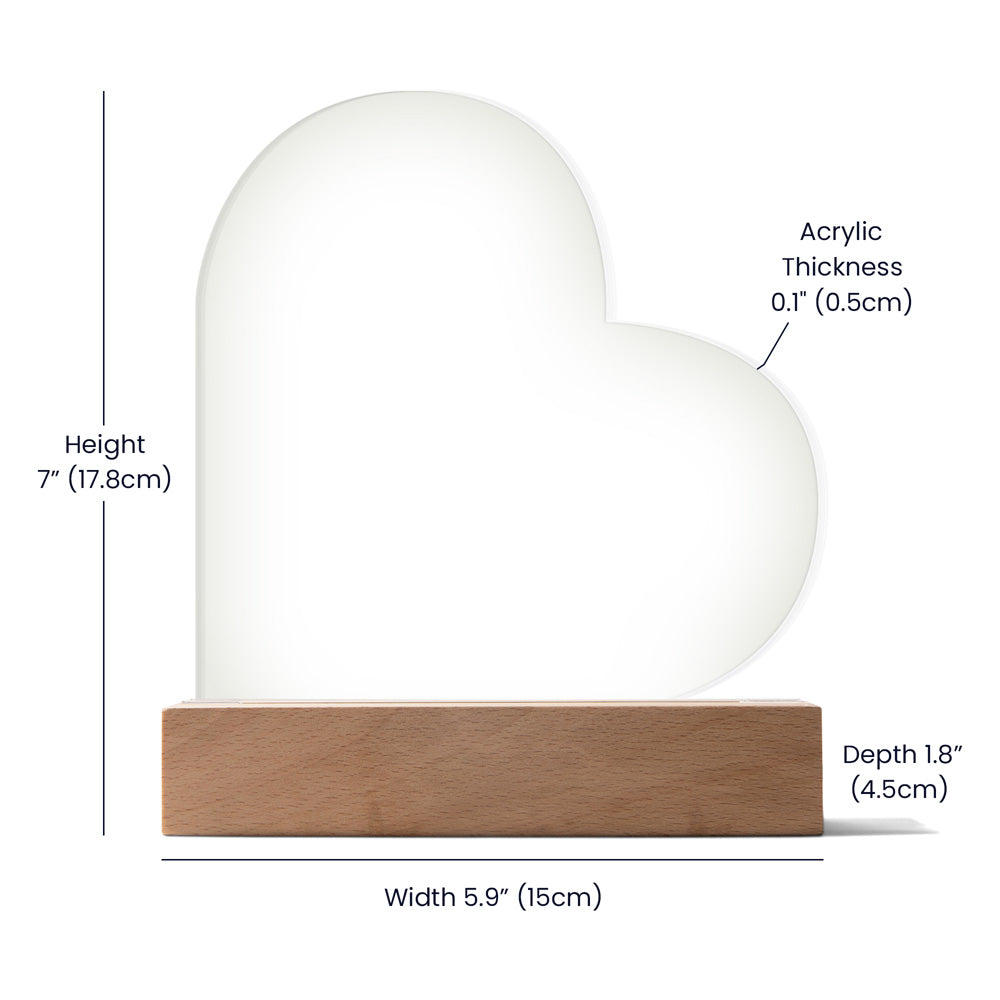 To My Daughter-in-Law It Is an Honor Heart-Shaped LED Plaque
