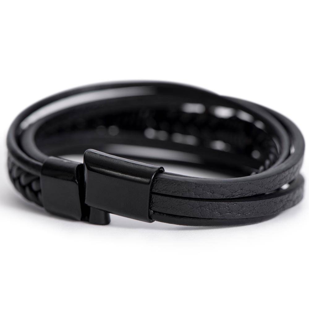 My One and Only Cross Leather Bracelet