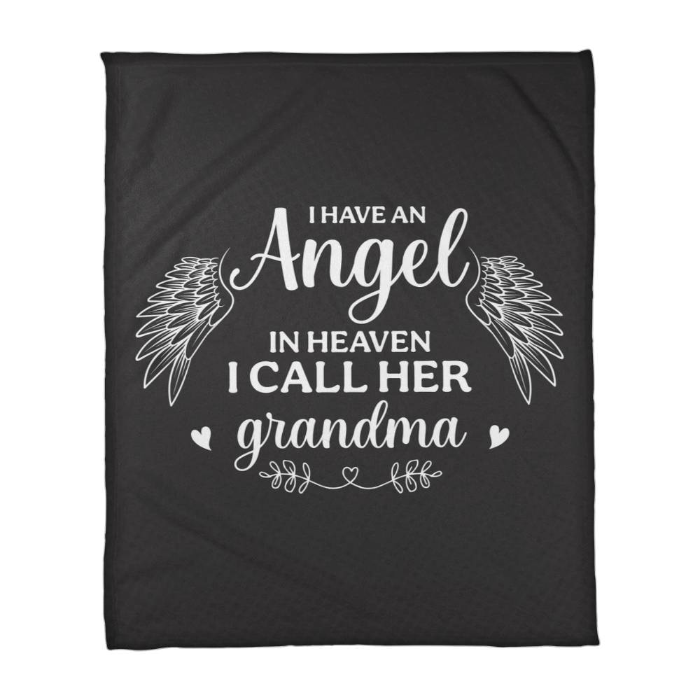 My Grandma Is My Angel in Heaven Coral Fleece Blanket
