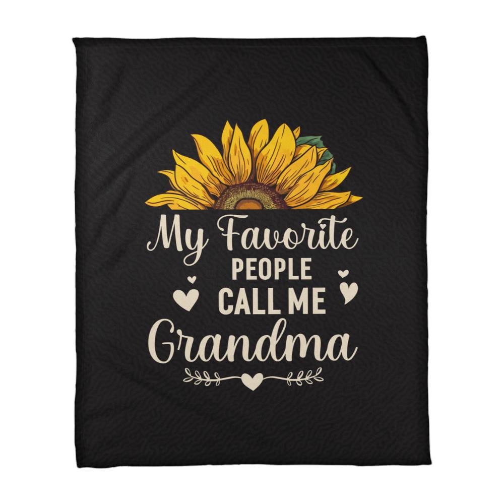 My Favorite People Call Me Grandma Coral Fleece Blanket