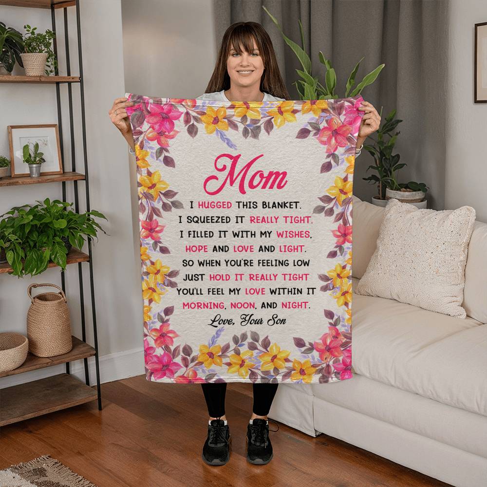 Mom, Feel My Love in This Coral Fleece Blanket