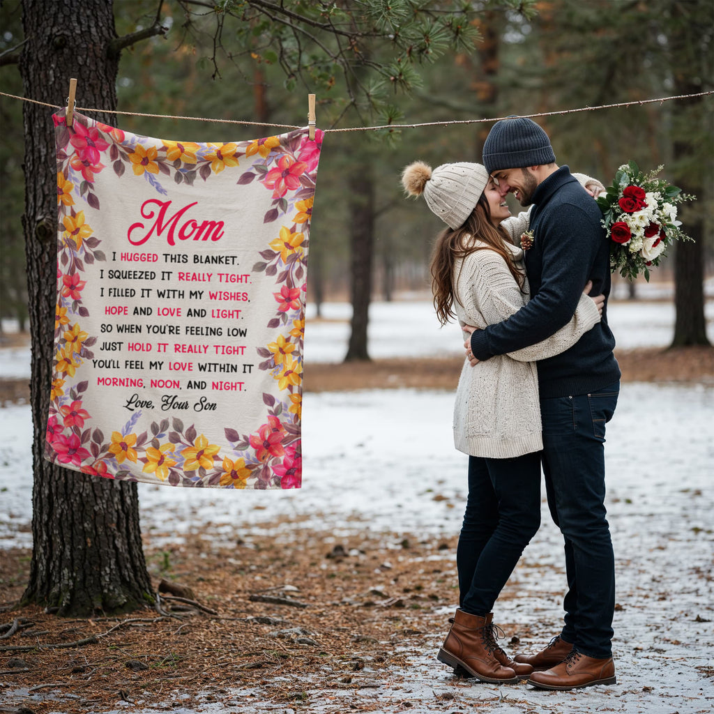 Mom, Feel My Love in This Coral Fleece Blanket