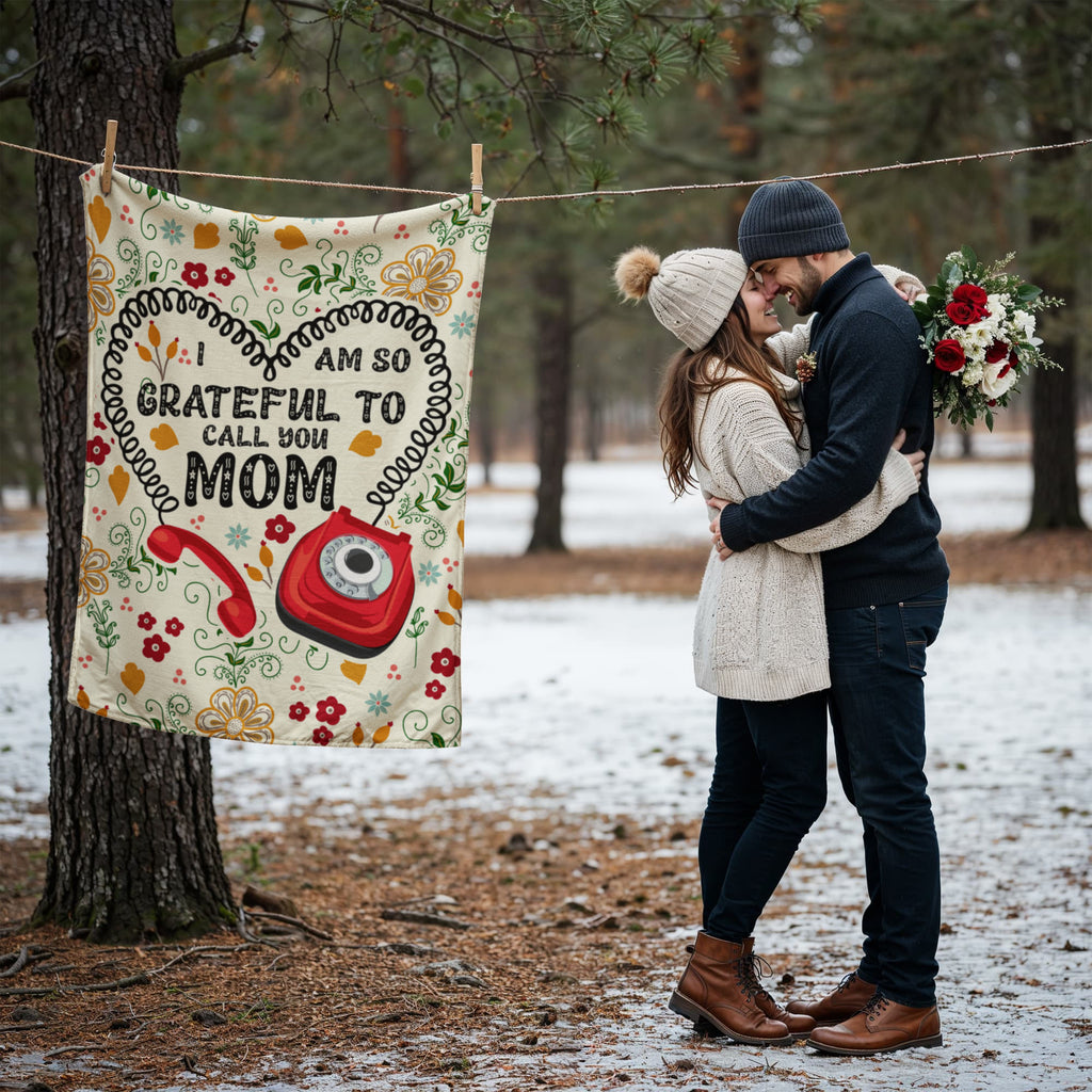 To My Mom – So Grateful to Call You Mom Coral Fleece Blanket