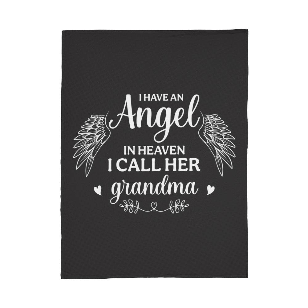 My Grandma Is My Angel in Heaven Coral Fleece Blanket