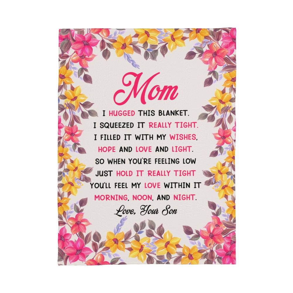 Mom, Feel My Love in This Coral Fleece Blanket