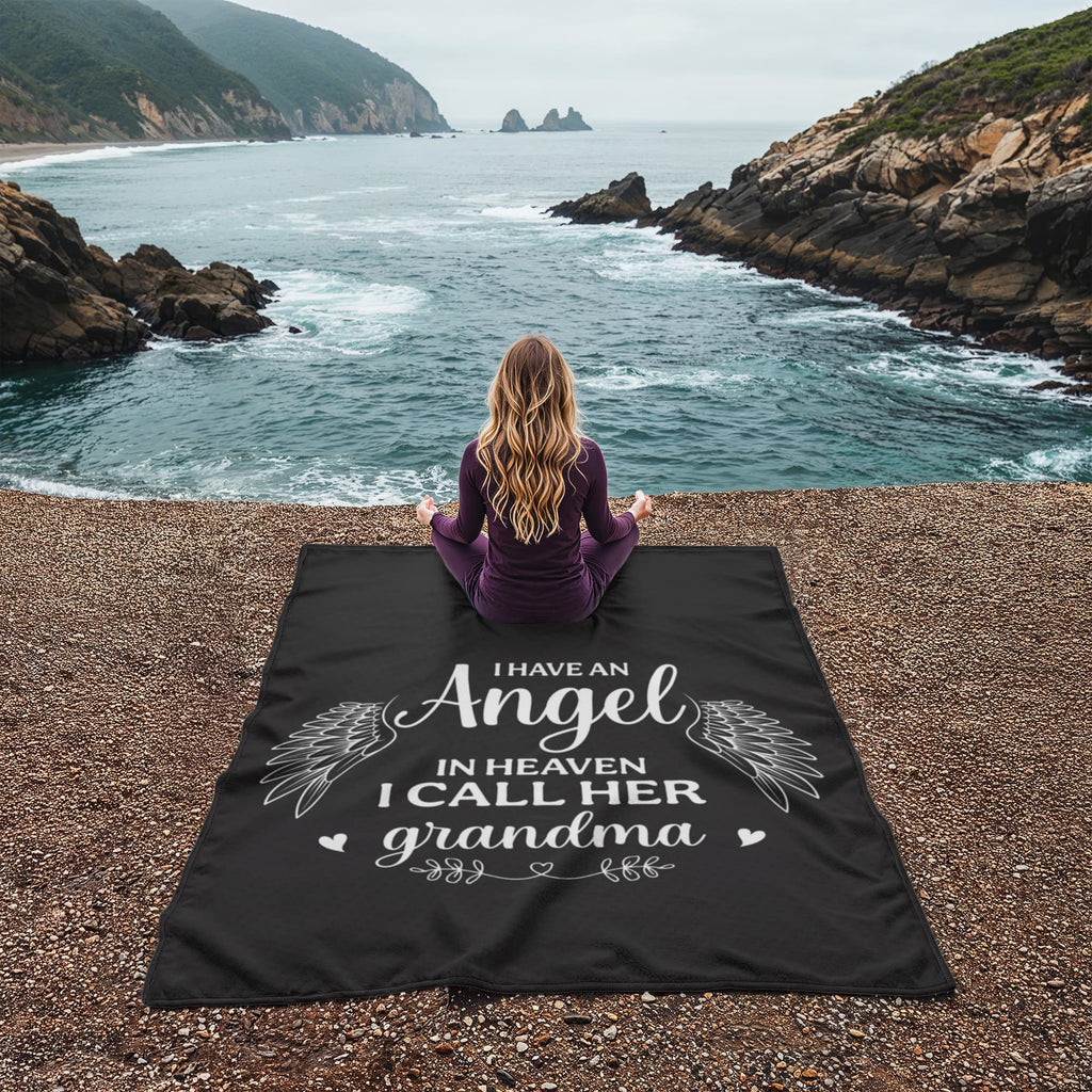 My Grandma Is My Angel in Heaven Coral Fleece Blanket